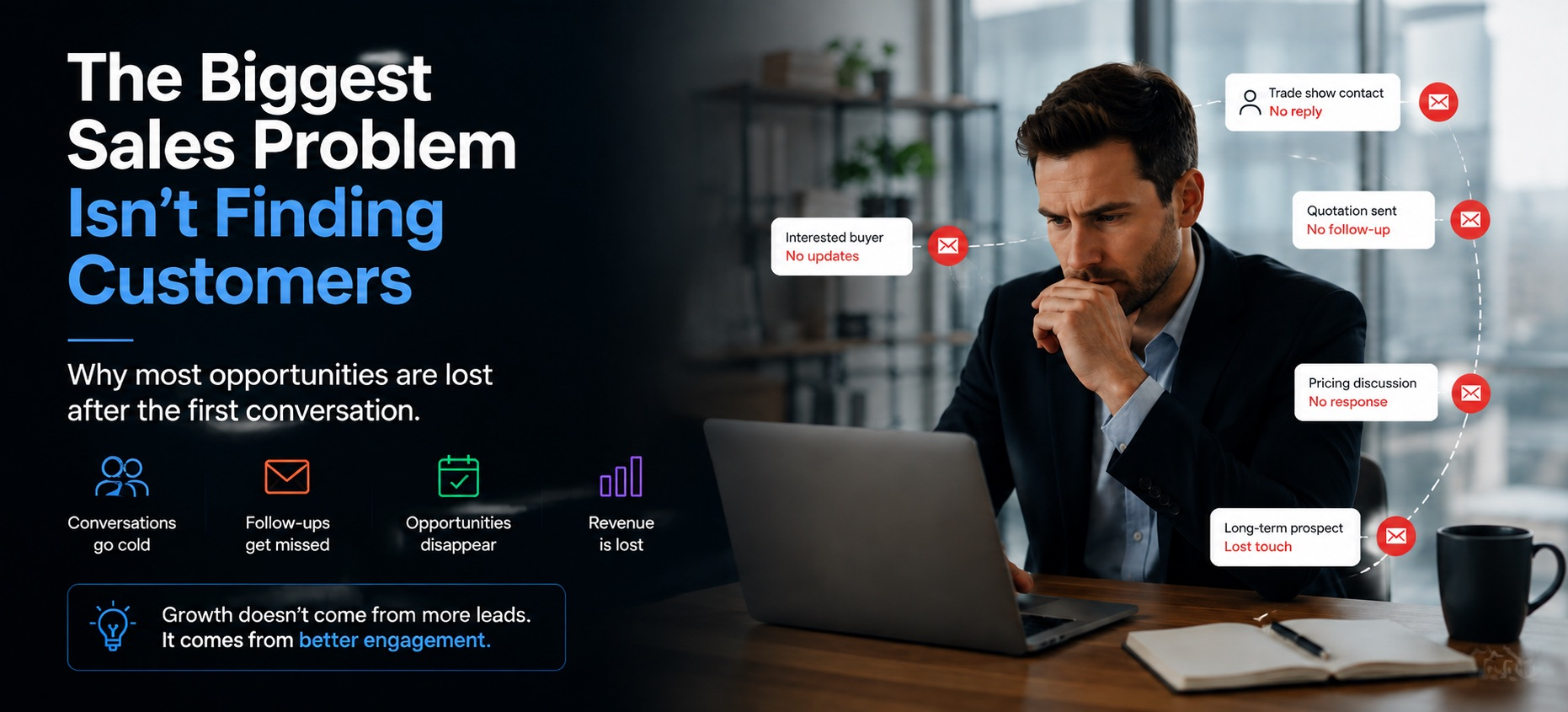 The Biggest Sales Problem Isn't Finding Customers