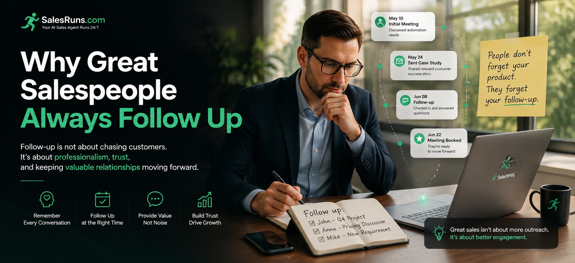 Why Great Salespeople Always Follow Up